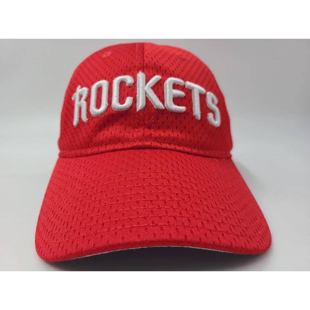 Houston Rockets‎ Adidas Flex Fitted S-M Hat Cap Dad Men Women NBA Basketball Red